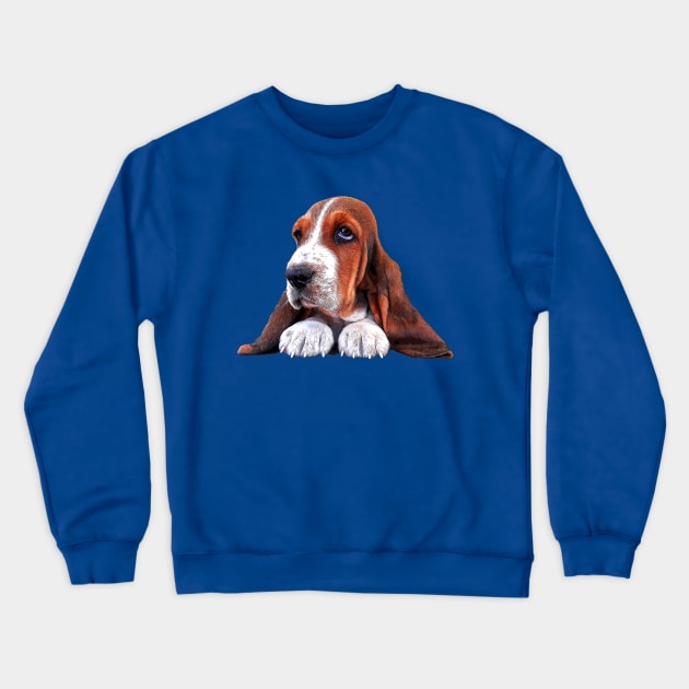 Basset Hound Puppy Dog Crewneck Sweatshirt by Elarex